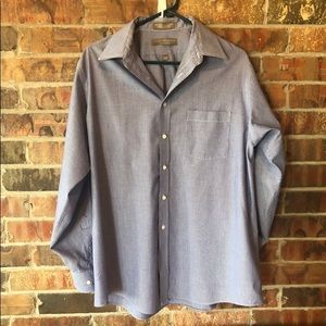 ClayBrooke Blue Pin Striped Long Sleeve Shirt Men’s Size:16.5 34/35